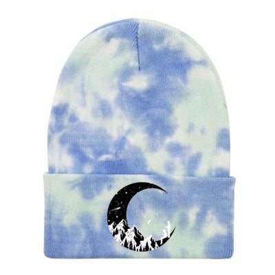 Camping Hiking Father And Son Fishing Adventure Gift Meaningful Gift Tie Dye 12in Knit Beanie