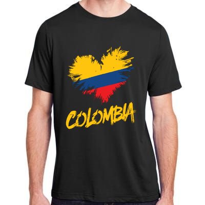 Colombia Heart Flag Adult ChromaSoft Performance T-Shirt