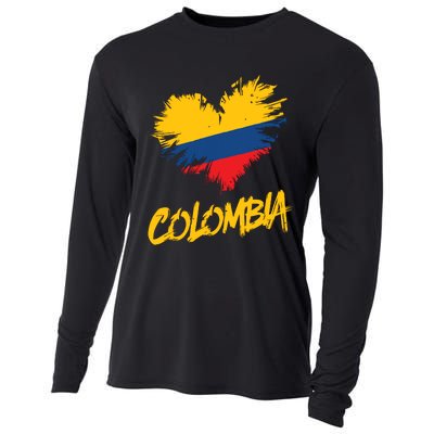 Colombia Heart Flag Cooling Performance Long Sleeve Crew