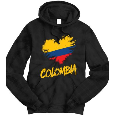 Colombia Heart Flag Tie Dye Hoodie