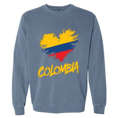 Colombia Heart Flag Garment-Dyed Sweatshirt