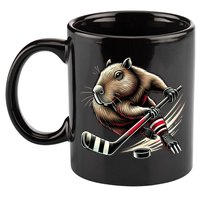 Capybara Hockey Funny Ice Hockey Player Gift 11oz C Handle Ceramic Mug