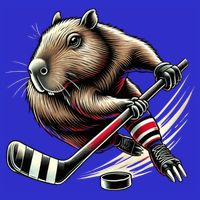 Capybara Hockey Funny Ice Hockey Player Gift Hoodie