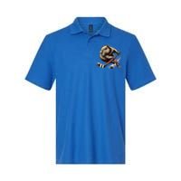 Capybara Hockey Funny Ice Hockey Player Gift Softstyle Adult Sport Polo