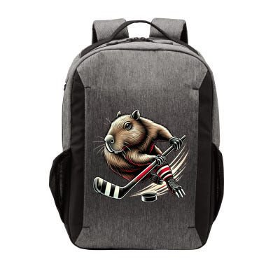Capybara Hockey Funny Ice Hockey Player Gift Vector Backpack