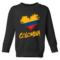 Colombia Heart Flag Toddler Sweatshirt