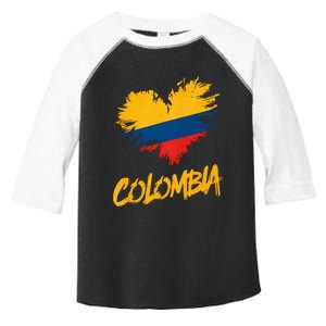 Colombia Heart Flag Toddler Fine Jersey T-Shirt