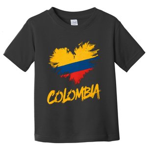 Colombia Heart Flag Toddler T-Shirt