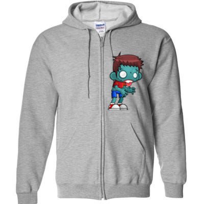 Cute Halloween Funny Graphic Design Full Zip Hoodie