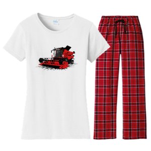 Combine Harvester Farmers Agriculture Women's Flannel Pajama Set