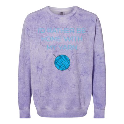 Crochet Home Funny Grandma Mom Crocheting Yarn Lover Gift Colorblast Crewneck Sweatshirt