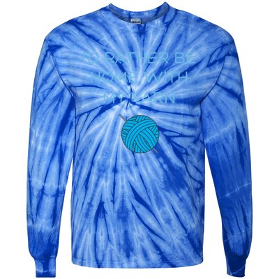 Crochet Home Funny Grandma Mom Crocheting Yarn Lover Gift Tie-Dye Long Sleeve Shirt