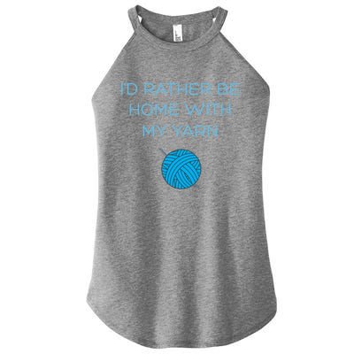 Crochet Home Funny Grandma Mom Crocheting Yarn Lover Gift Women’s Perfect Tri Rocker Tank