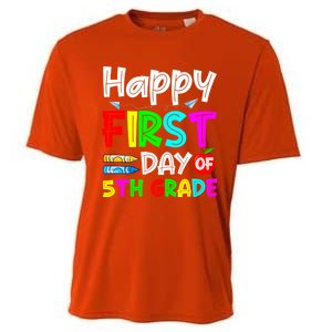 Cute Happy First Day Of 5Th Grade Funny Design Gift Cooling Performance Crew T-Shirt