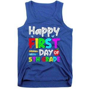 Cute Happy First Day Of 5Th Grade Funny Design Gift Tank Top