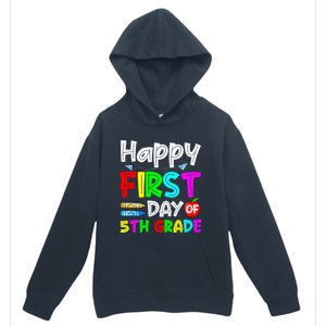 Cute Happy First Day Of 5Th Grade Funny Design Gift Urban Pullover Hoodie