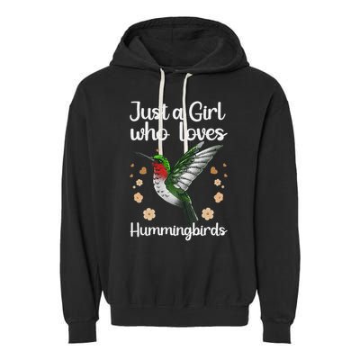 Cool Hummingbird For Girl Tropical Bird Watcher Birder Garment-Dyed Fleece Hoodie