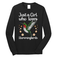 Cool Hummingbird For Girl Tropical Bird Watcher Birder Long Sleeve Shirt