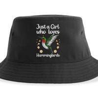 Cool Hummingbird For Girl Tropical Bird Watcher Birder Sustainable Bucket Hat
