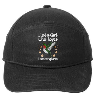 Cool Hummingbird For Girl Tropical Bird Watcher Birder 7-Panel Snapback Hat