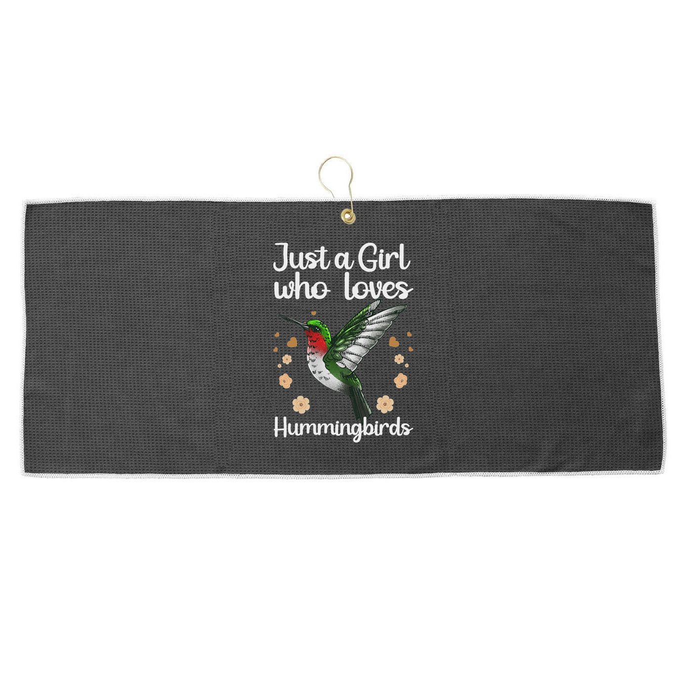 Cool Hummingbird For Girl Tropical Bird Watcher Birder Large Microfiber Waffle Golf Towel