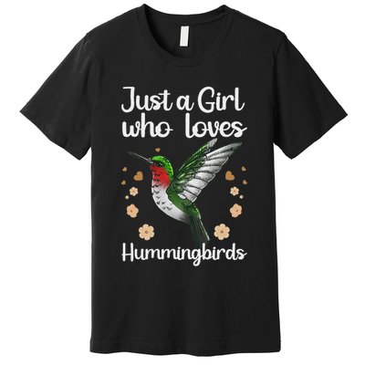 Cool Hummingbird For Girl Tropical Bird Watcher Birder Premium T-Shirt