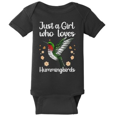 Cool Hummingbird For Girl Tropical Bird Watcher Birder Baby Bodysuit