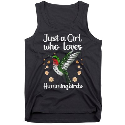 Cool Hummingbird For Girl Tropical Bird Watcher Birder Tank Top