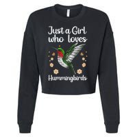 Cool Hummingbird For Girl Tropical Bird Watcher Birder Cropped Pullover Crew
