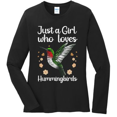 Cool Hummingbird For Girl Tropical Bird Watcher Birder Ladies Long Sleeve Shirt