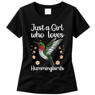 Cool Hummingbird For Girl Tropical Bird Watcher Birder Womens T-Shirt