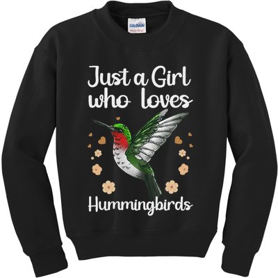 Cool Hummingbird For Girl Tropical Bird Watcher Birder Kids Sweatshirt