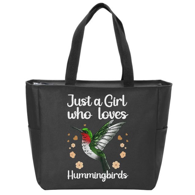 Cool Hummingbird For Girl Tropical Bird Watcher Birder Zip Tote Bag