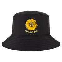 Cute Happy Fall Y'all Leopard Pattern Sunflower Cool Comfort Performance Bucket Hat