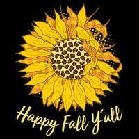 Cute Happy Fall Y'all Leopard Pattern Sunflower Impact Tech Backpack