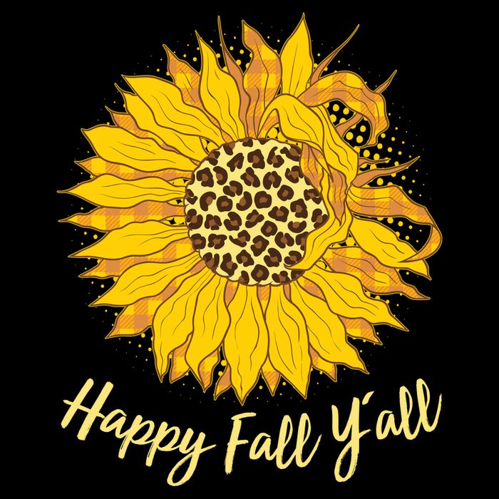 Cute Happy Fall Y'all Leopard Pattern Sunflower Wool Snapback Cap