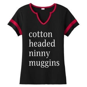 Cotton Headed Funny Christmas Sayings Ladies Halftime Notch Neck Tee