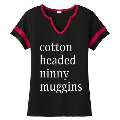 Cotton Headed Funny Christmas Sayings Ladies Halftime Notch Neck Tee