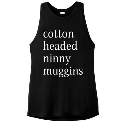 Cotton Headed Funny Christmas Sayings Ladies PosiCharge Tri-Blend Wicking Tank