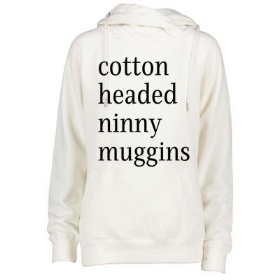 Cotton Headed Funny Christmas Sayings Womens Funnel Neck Pullover Hood