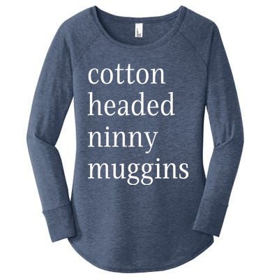 Cotton Headed Funny Christmas Sayings Women's Perfect Tri Tunic Long Sleeve Shirt