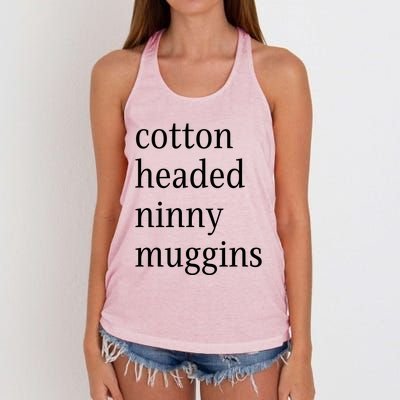 Cotton Headed Funny Christmas Sayings Women's Knotted Racerback Tank