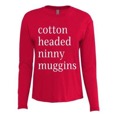 Cotton Headed Funny Christmas Sayings Womens Cotton Relaxed Long Sleeve T-Shirt