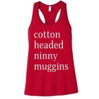 Cotton Headed Funny Christmas Sayings Women's Racerback Tank