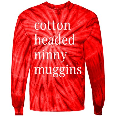 Cotton Headed Funny Christmas Sayings Tie-Dye Long Sleeve Shirt