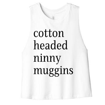 Cotton Headed Funny Christmas Sayings Women's Racerback Cropped Tank