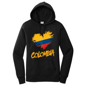 Colombia Heart Flag Women's Pullover Hoodie