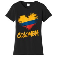 Colombia Heart Flag Women's T-Shirt