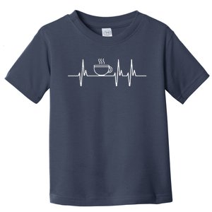 Coffee Heartbeat Funny Coffee Lover Caffeine Joke Toddler T-Shirt