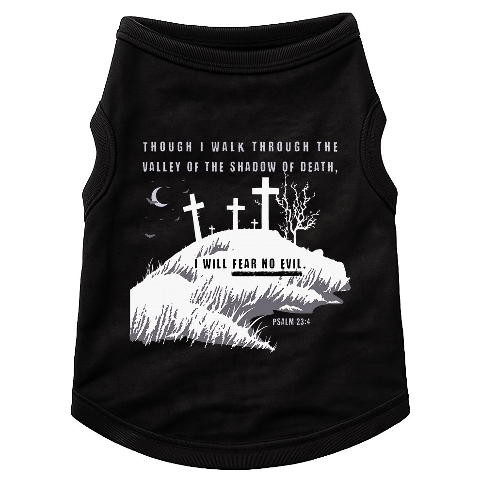 Christian Halloween Fear No Evil Doggie Tank